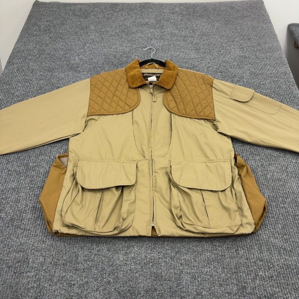 Vintage Gamehide Hunting Jacket Mens M Tan Cotton Poly Quilted Corduroy Field